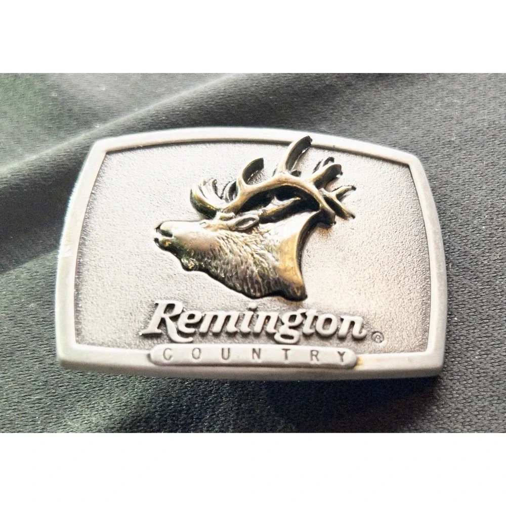 Vintage 1986 Remington Bugling Elk Belt Buckle Sculpted By Sid Bell Made In USA‎